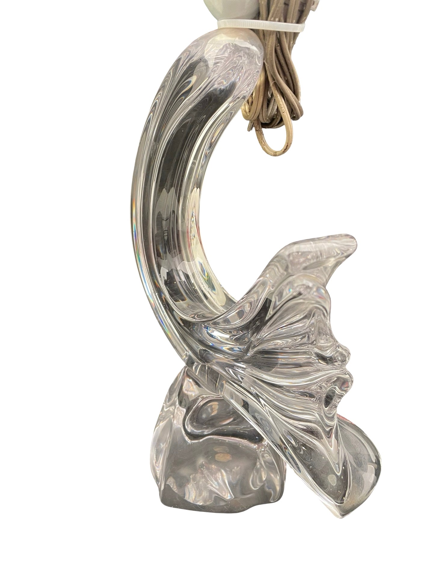 Lampe en cristal Daum – Design moderne – H. 35 cm