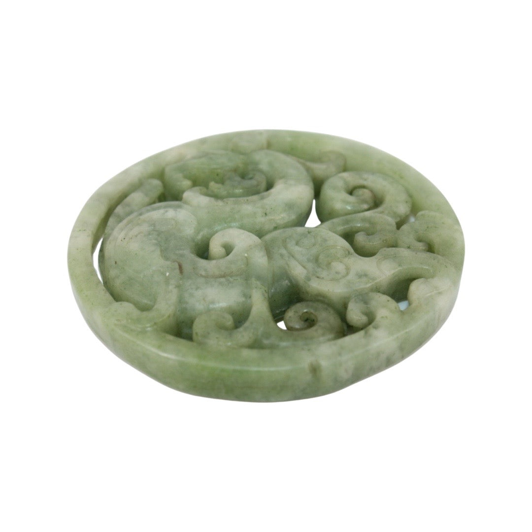 Disque en Jade Décoré de Dragon Chine