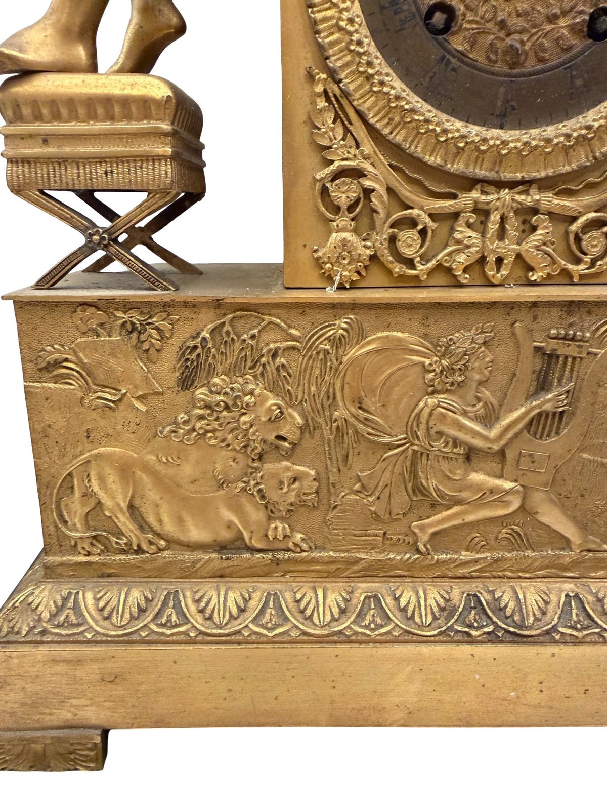 1 - Pendule Empire Orphée à la lyre – Bronze doré XIXe siècle
