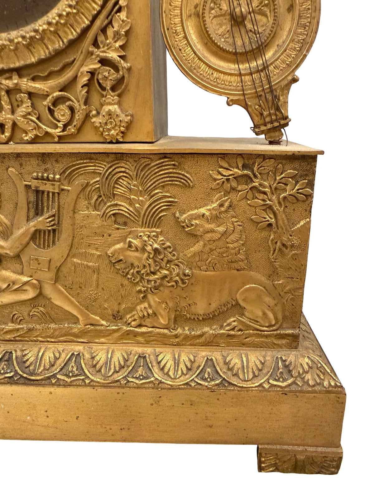 1 - Pendule Empire Orphée à la lyre – Bronze doré XIXe siècle