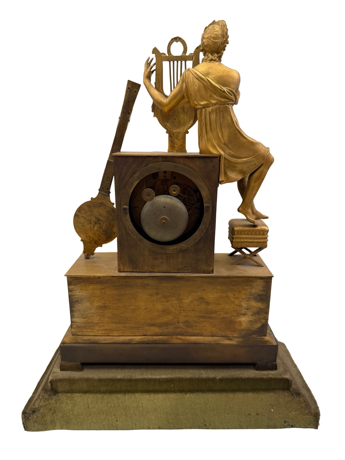 1 - Pendule Empire Orphée à la lyre – Bronze doré XIXe siècle