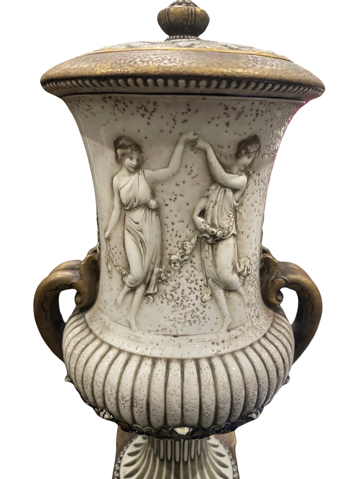 Vase Cratère en Porcelaine Royal Bohème - Art Nouveau