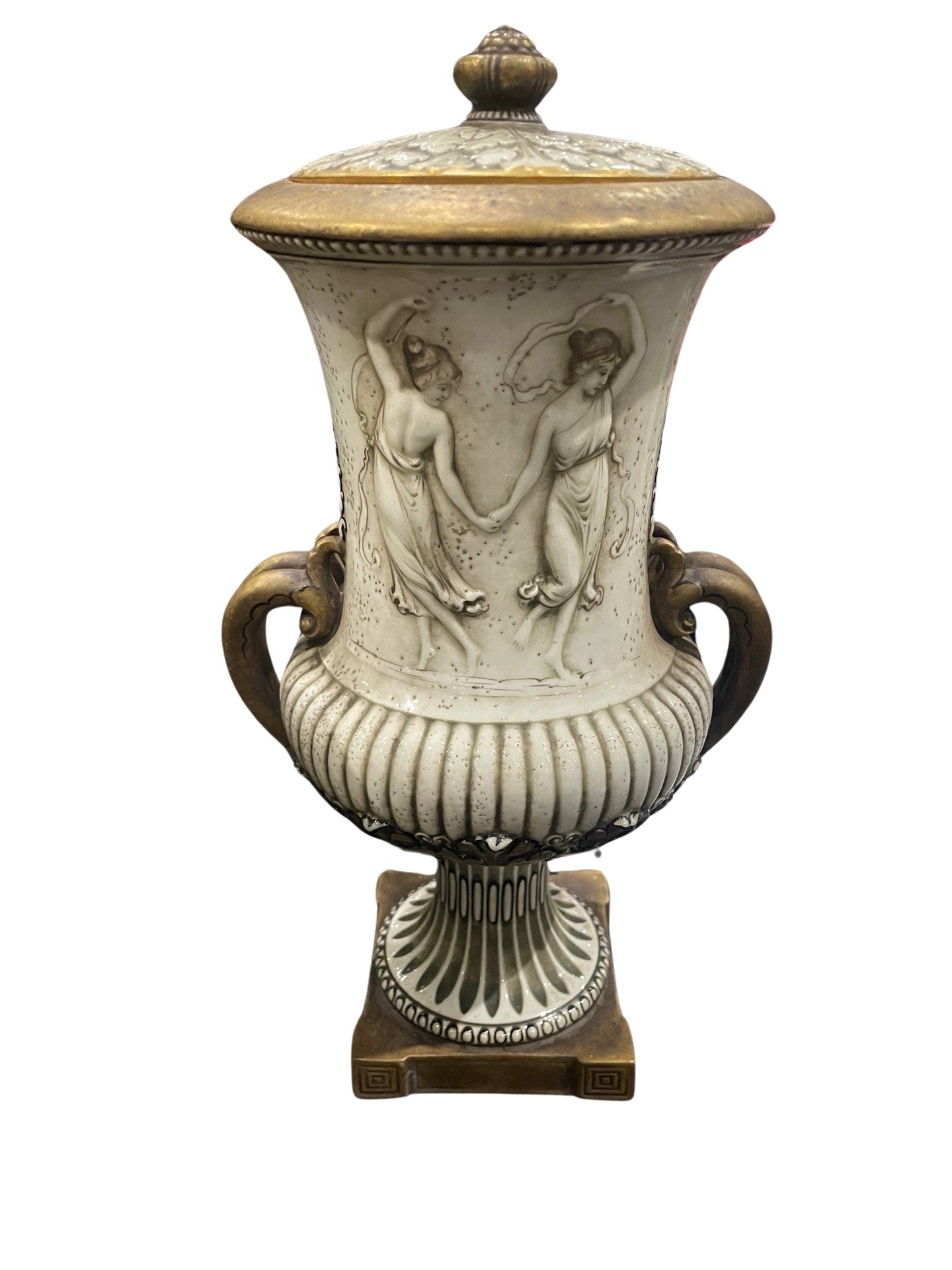 Vase Cratère en Porcelaine Royal Bohème - Art Nouveau