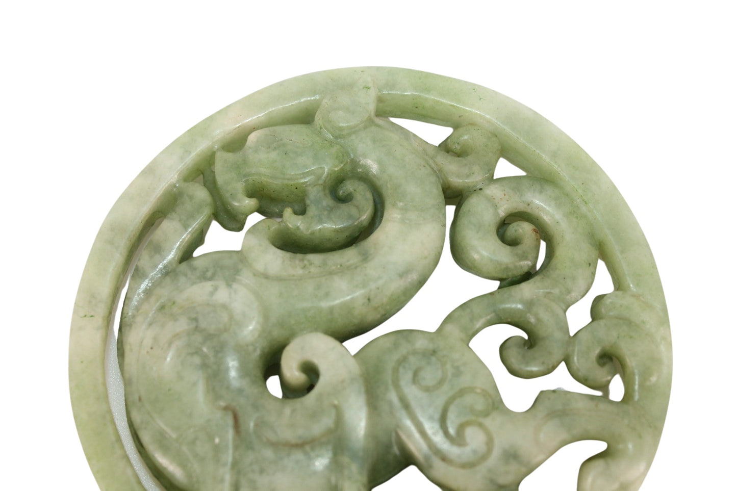 Disque en Jade Décoré de Dragon Chine