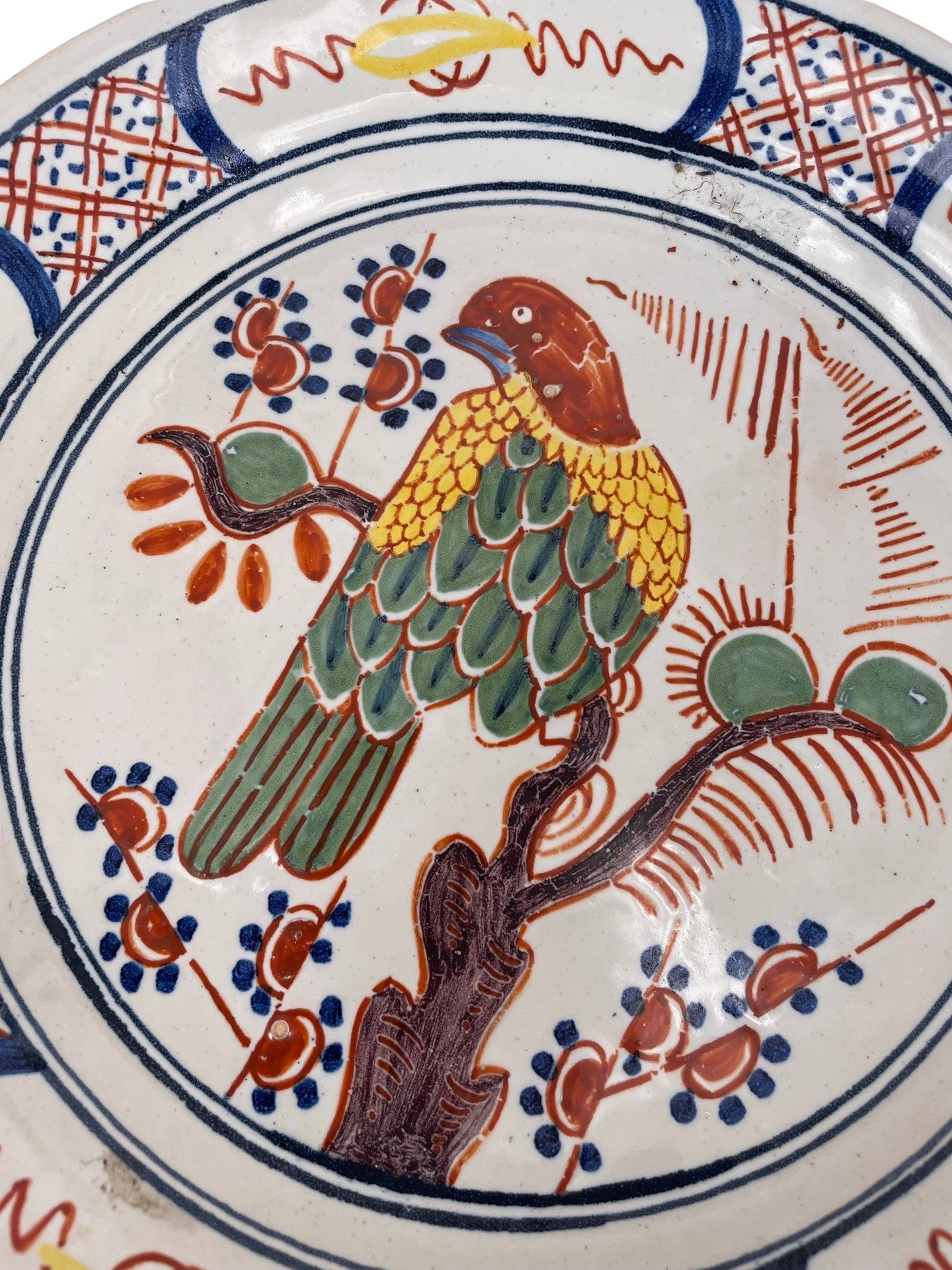 Compotier en Faïence de Desvres Style Delft Décor Oiseau (Copie)