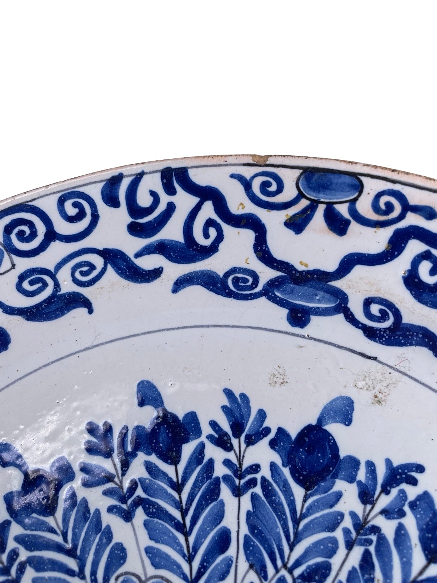 Compotier en Faïence de Desvres Style Delft - Monogrammé AK