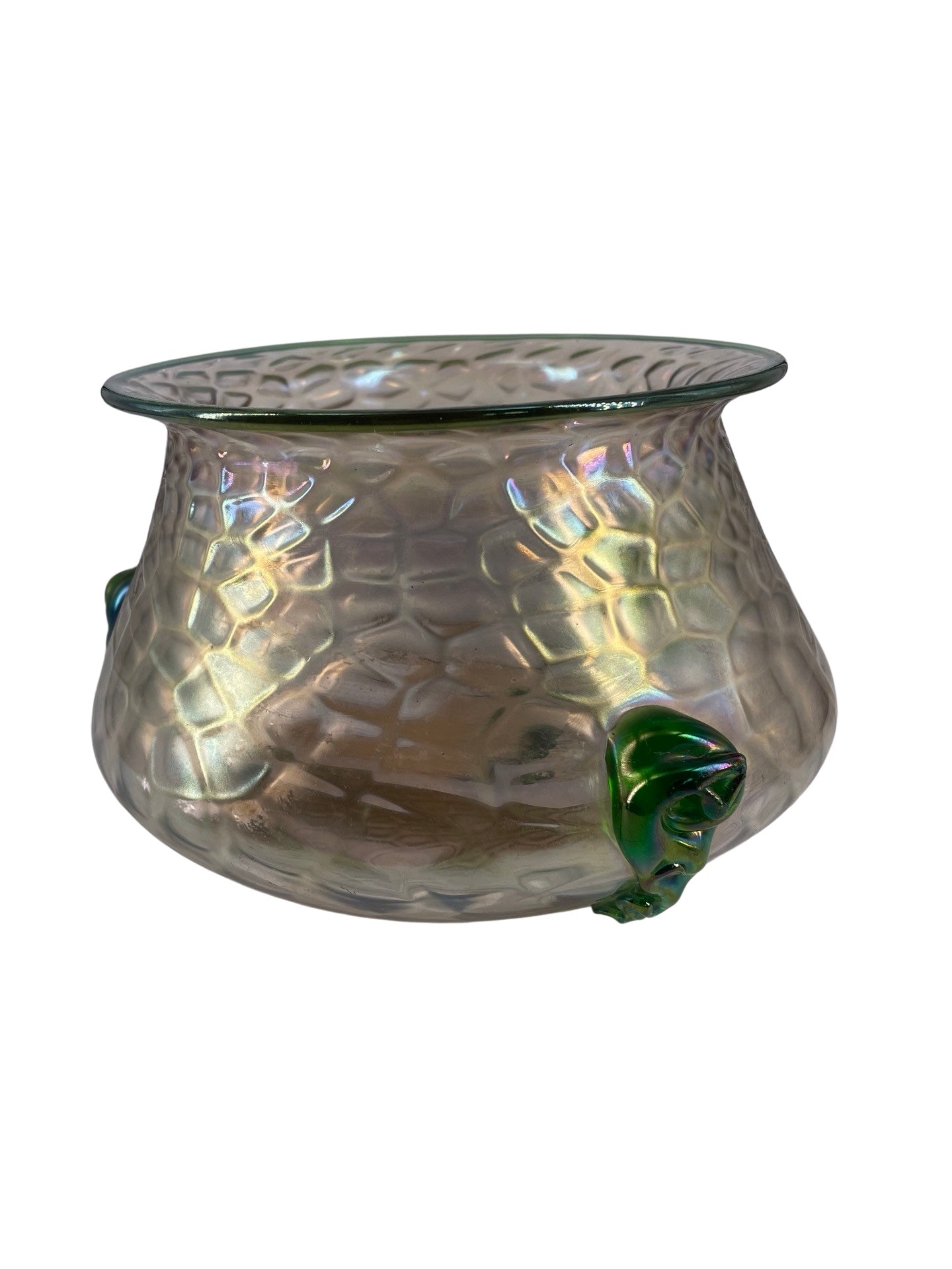 Vase Art Nouveau en Verre Irisé 'Martelé' attribué à Wilhelm Kralik