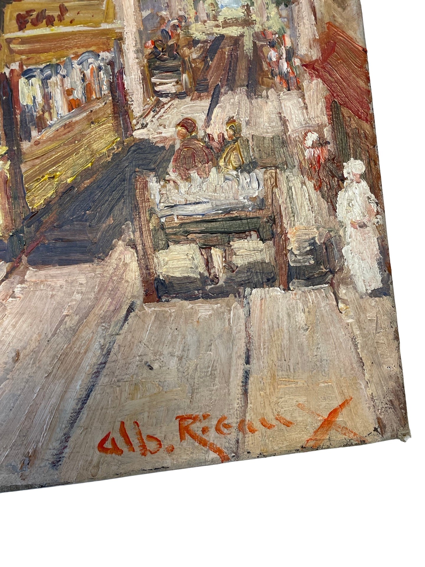 Tableau Tramway en Ville signé Albert Rigaux