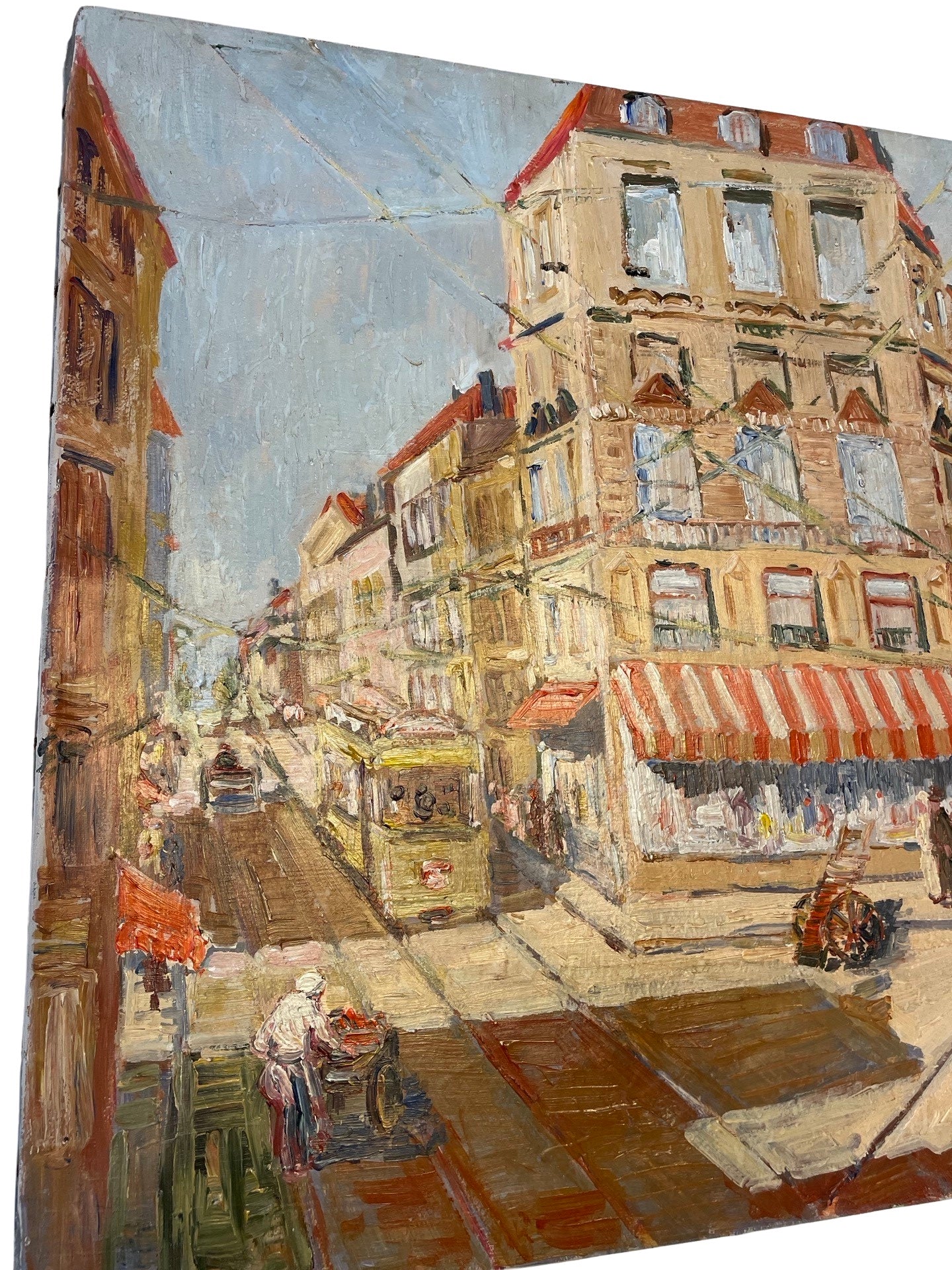 Tableau Tramway en Ville signé Albert Rigaux