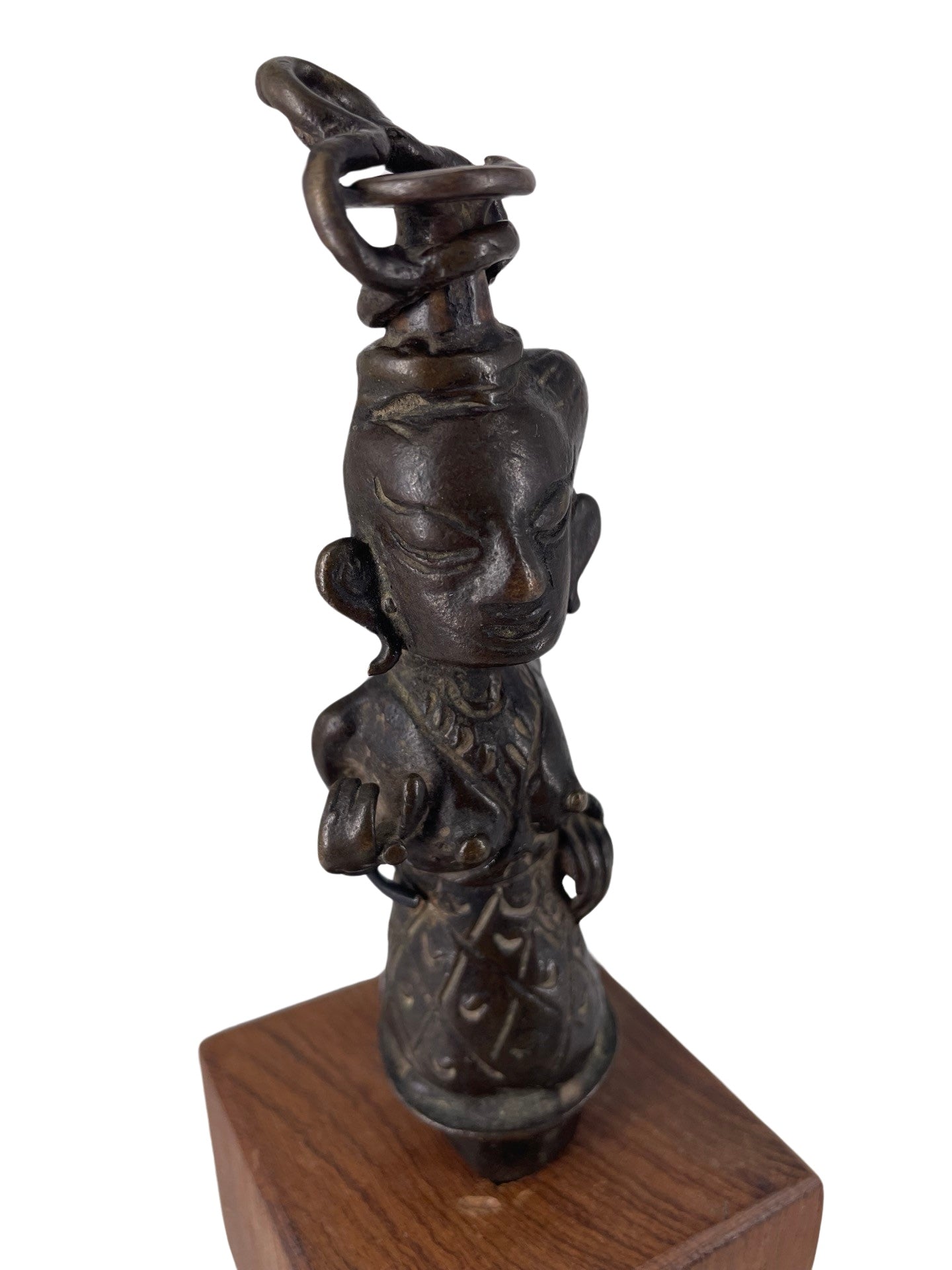 Statuette Asiatique en Bronze sur Socle - Collection du Docteur Zelnik