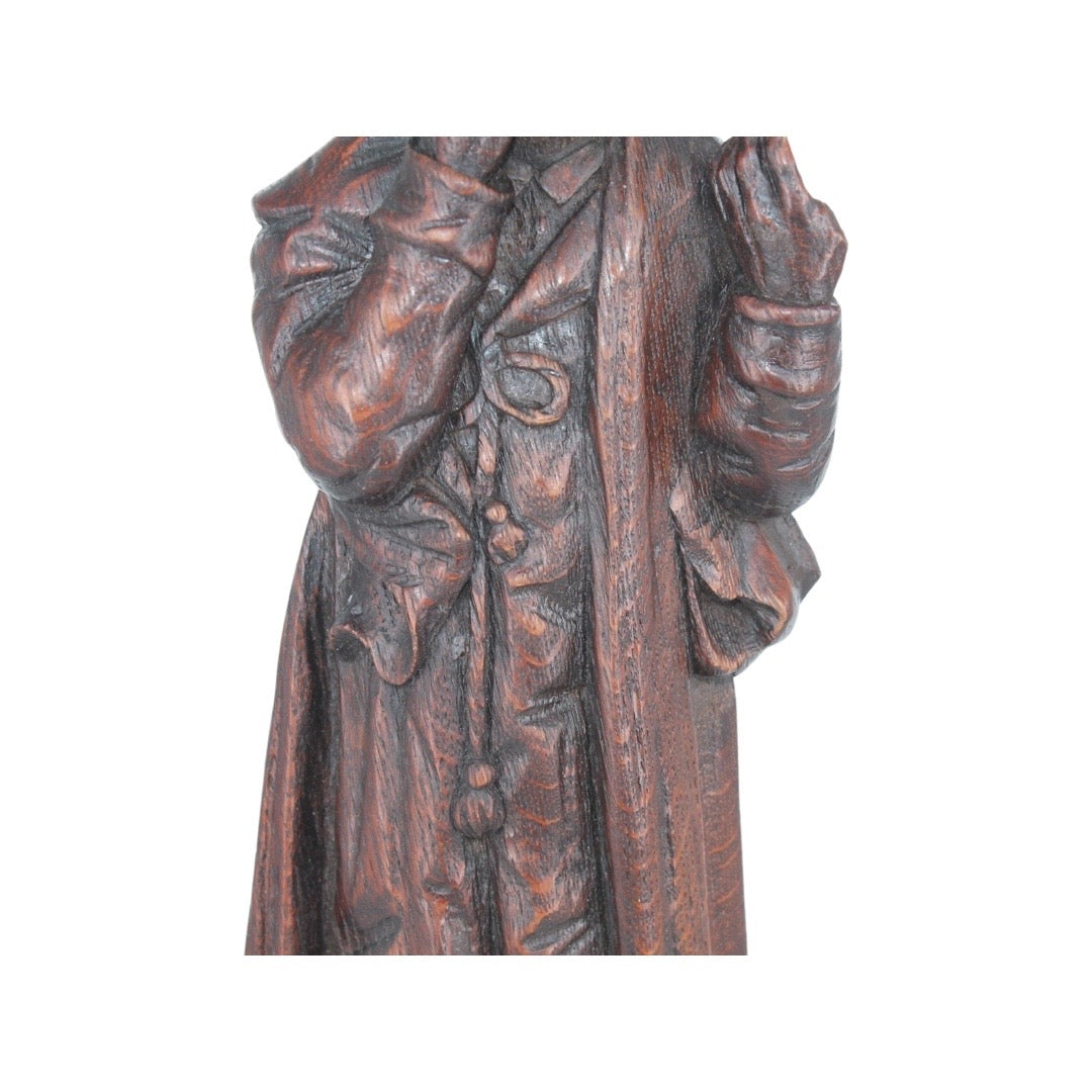1 - Personnage religieux en bois sculpté – XIXᵉ siècle