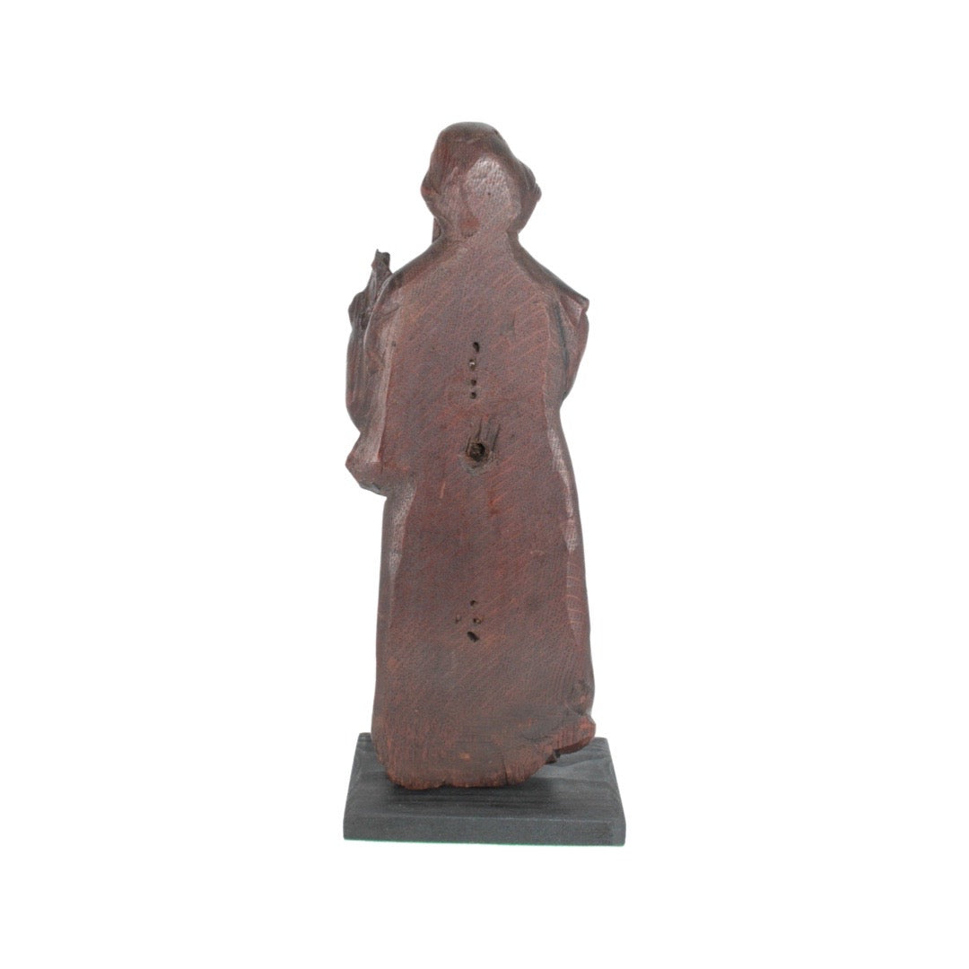 1 - Personnage religieux en bois sculpté – XIXᵉ siècle