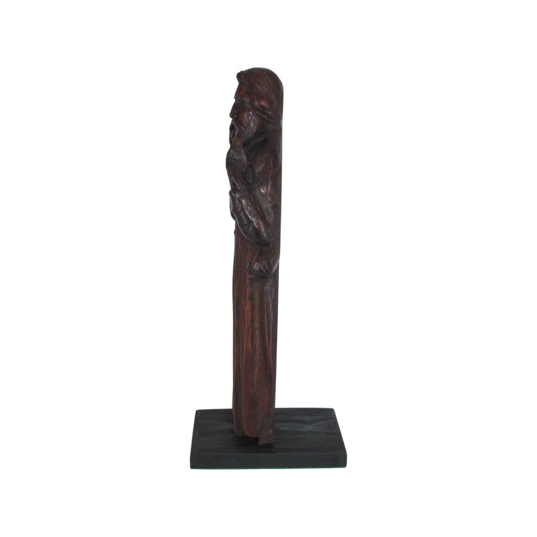 1 - Personnage religieux en bois sculpté – XIXᵉ siècle