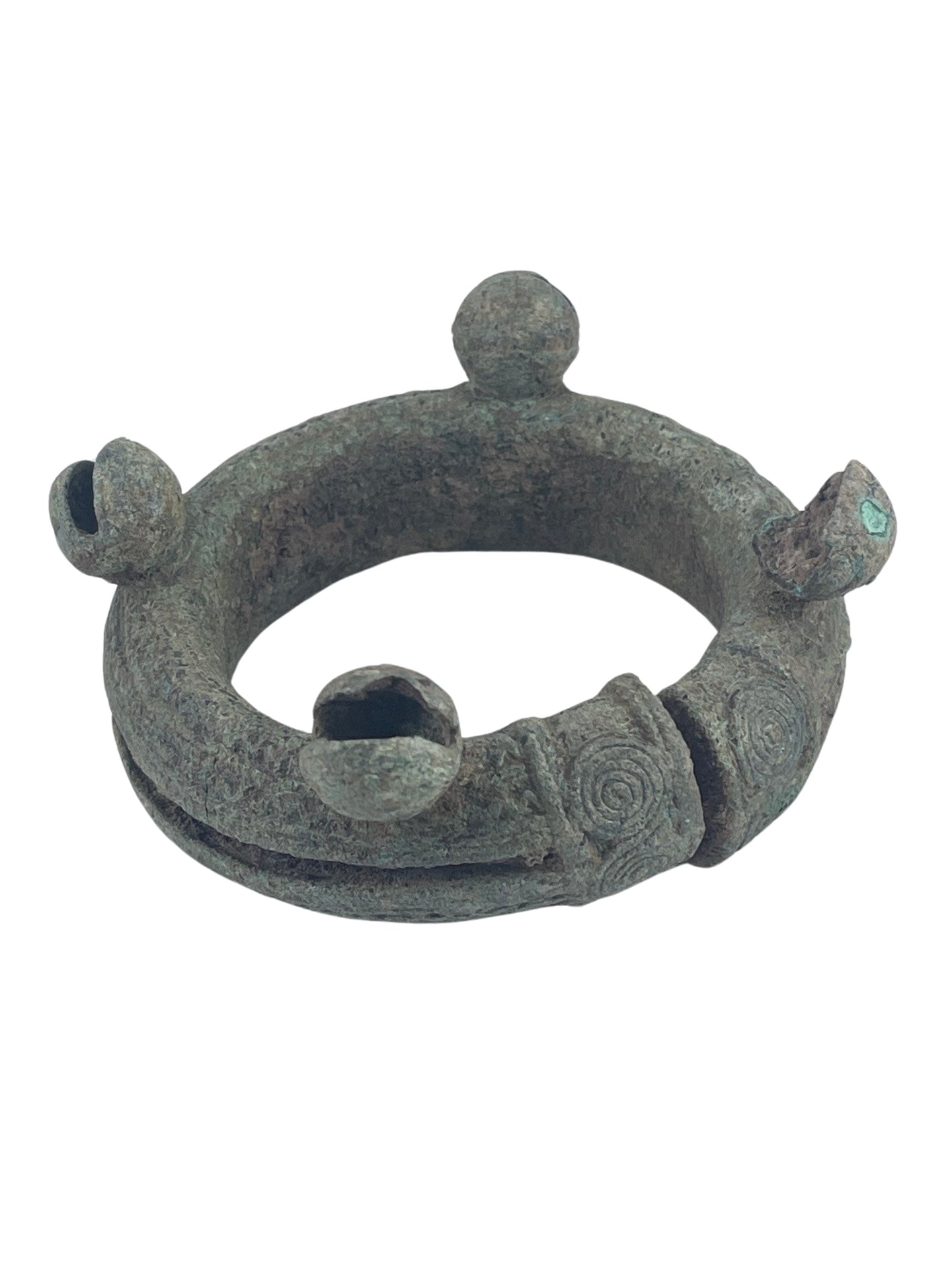 Bracelet en Bronze Vert - Art Asiatique (Goulots Internes)