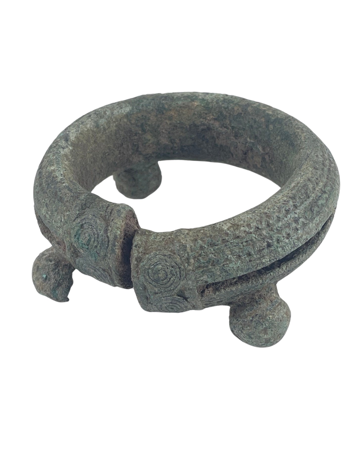 Bracelet en Bronze Vert - Art Asiatique (Goulots Internes)